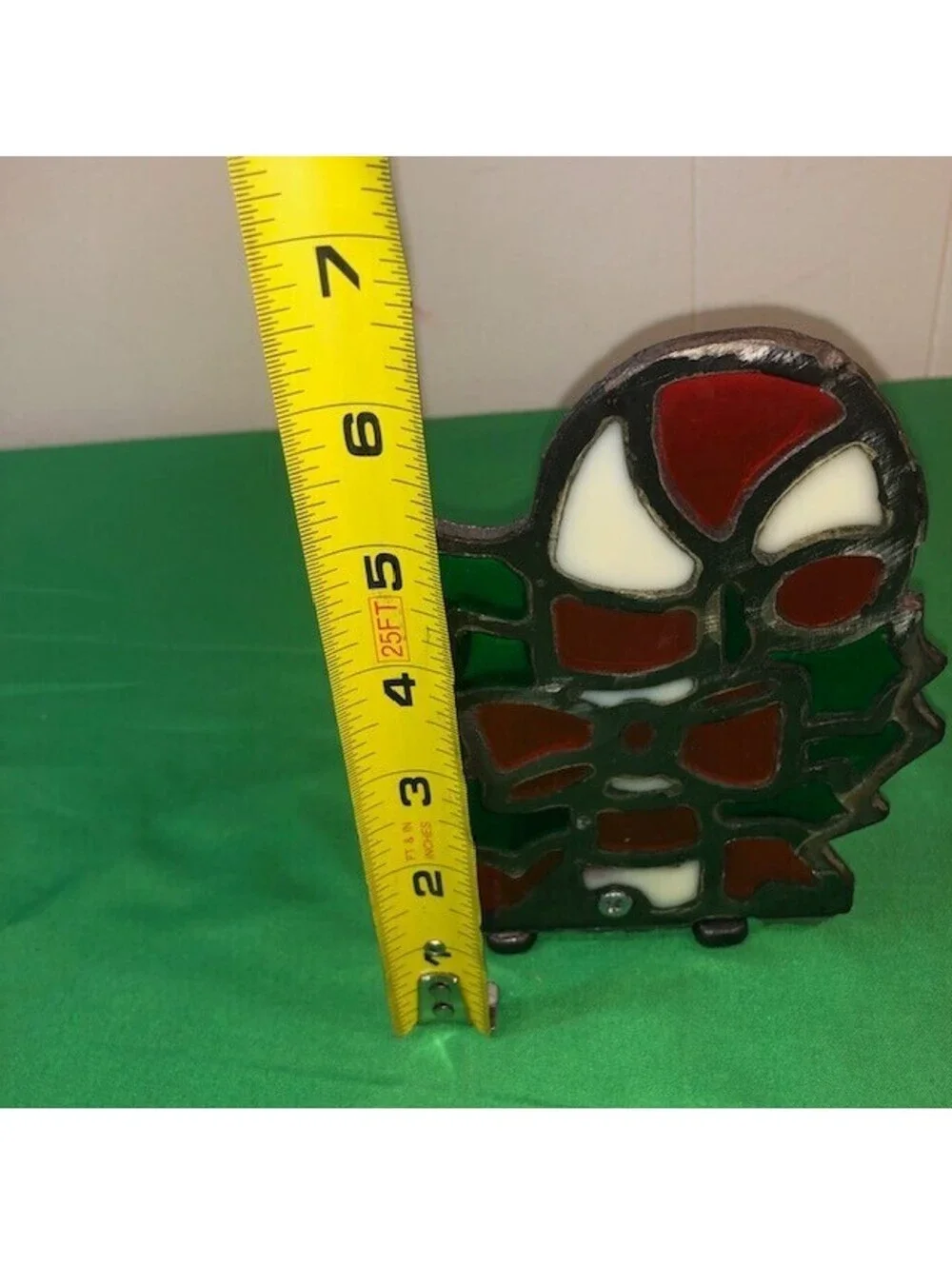 Vintage Cast Iron Stained Glass Candy Cane Tea Light Votive Candle Holders 6.5